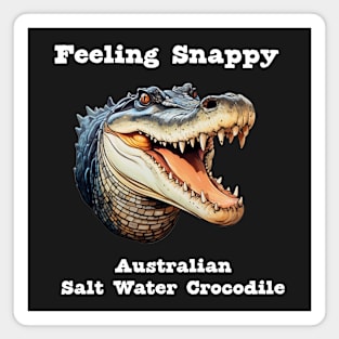 Australian Salt Water Crocodile Feeling Snappy Magnet